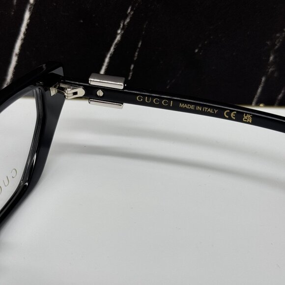 NEW GUCCI  EYEGLASSES GG1683O 001 WOMEN BLACK EYEWEAR GUCCI - Picture 9 of 10